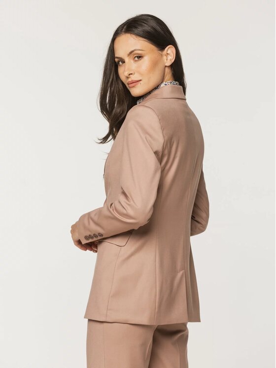 Willsoor Willsoor Marynarka 68141 Beżowy Oversize