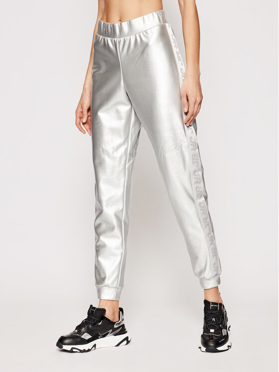 John Richmond John Richmond Штани зі штучної шкіри Giunilda UWP21030PA Срібний Regular Fit