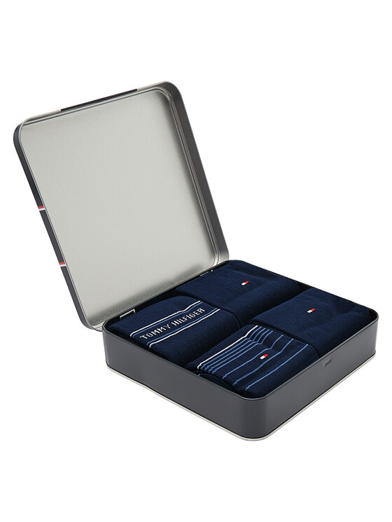 Tommy Hilfiger Tommy Hilfiger Zestaw 4 par wysokich skarpet męskich 701220146 Granatowy