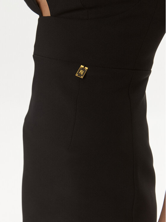 Elisabetta Franchi Elisabetta Franchi Koktel haljina AB-514-41E2-V300 Crna Slim Fit