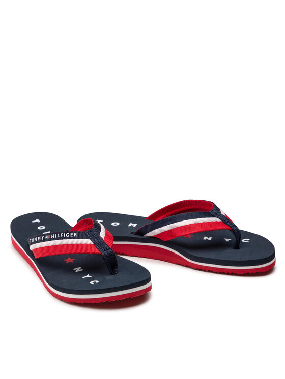 Tommy Hilfiger Tommy Hilfiger Čības uz pirksta Tommy Loves Ny Beach Sandal FW0FW02370 Tumši zils