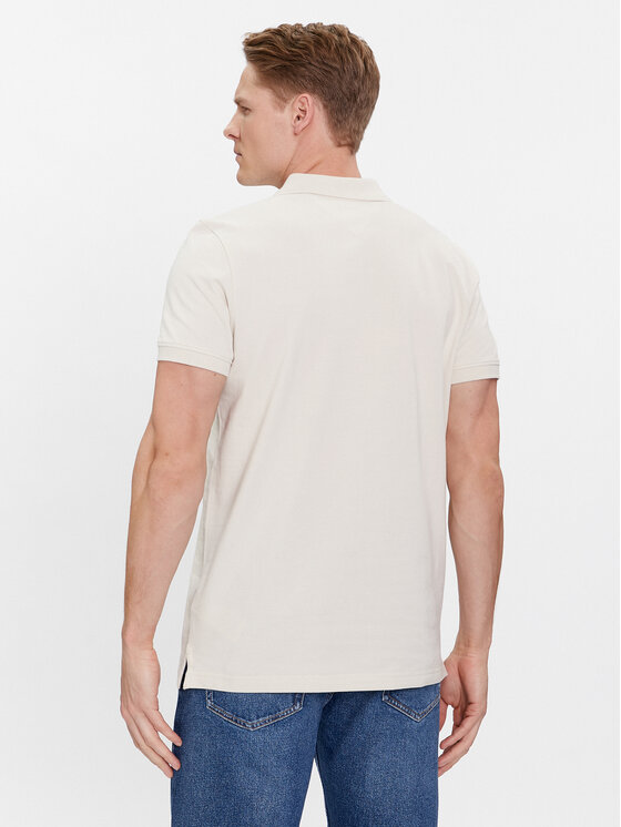 Tommy Jeans Tommy Jeans Тениска с яка и копчета DM0DM18312 Бежов Slim Fit