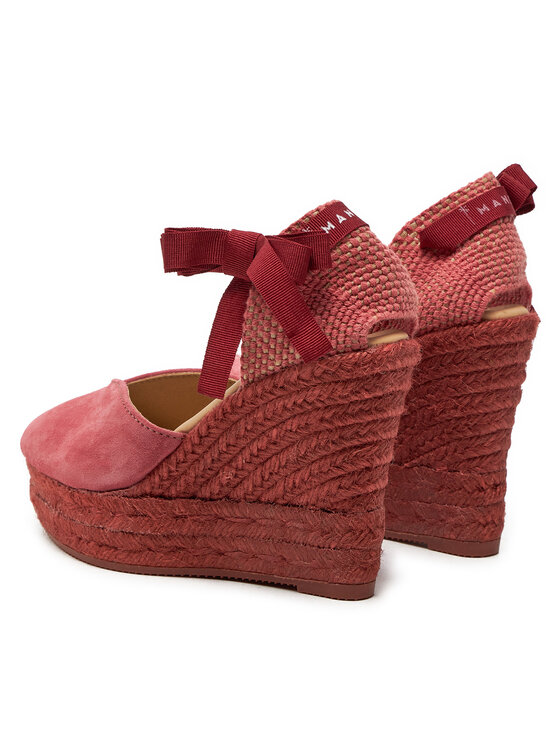Manebi Manebi Espadrile Hamptons Heart-Shaped Wedge Espadrilles W 2.1 WH Ružičasta