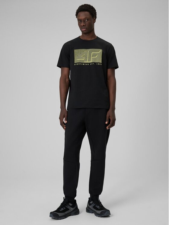 4F 4F T-Shirt 4FRSS26TTSHM3991-20S Czarny Regular Fit