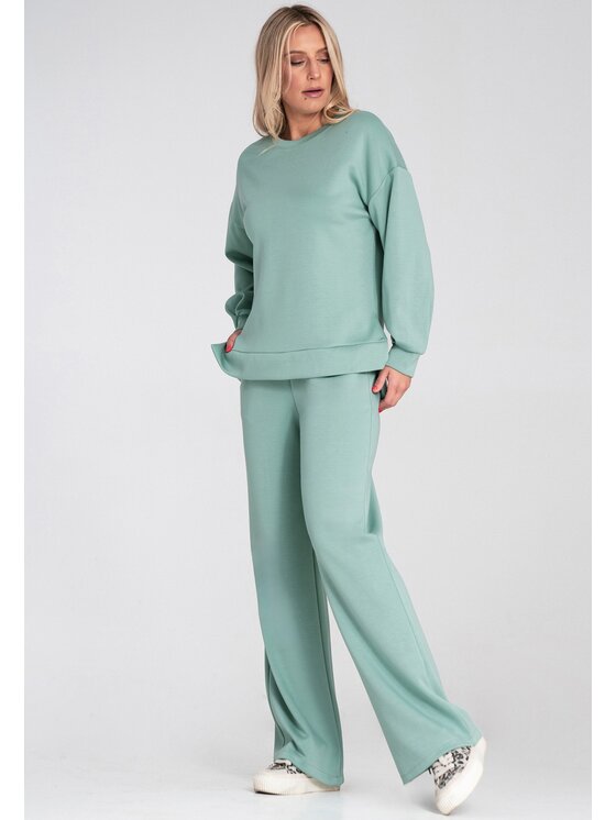 FIGL FIGL Bluza M1203 Zielony Regular Fit