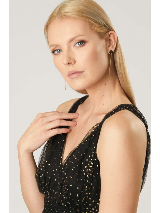 QUIOSQUE QUIOSQUE Každodenné šaty TWIST DRESS Čierna Regular Fit