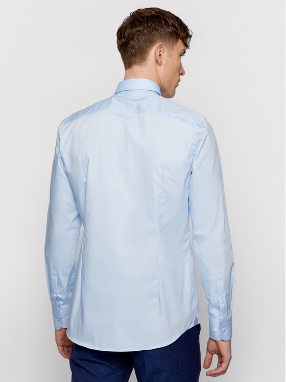 BOSS Boss Cămașă Jesse 50451092 Albastru celest Slim Fit