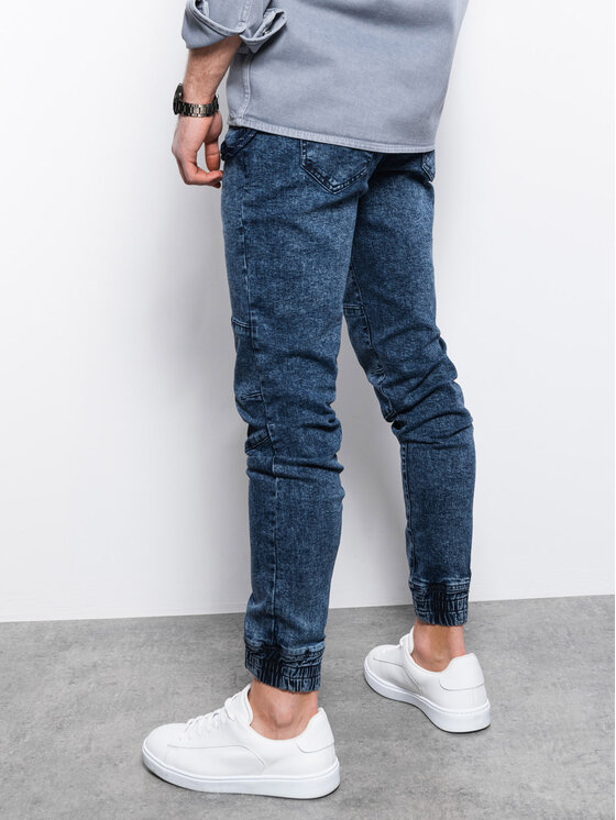 Ombre Ombre Jeansy P1056 Niebieski Jogger Fit