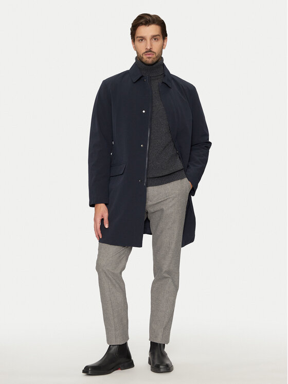Sisley Sisley Tenchcoat 2X3RSN03G Blau Regular Fit