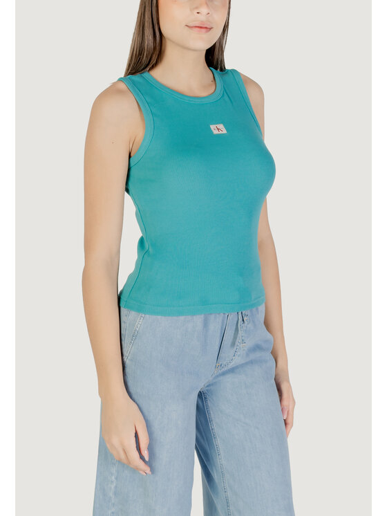 Calvin Klein Jeans Calvin Klein Jeans T-shirt A - WOVEN LABEL 2X2 Blu Casual Fit