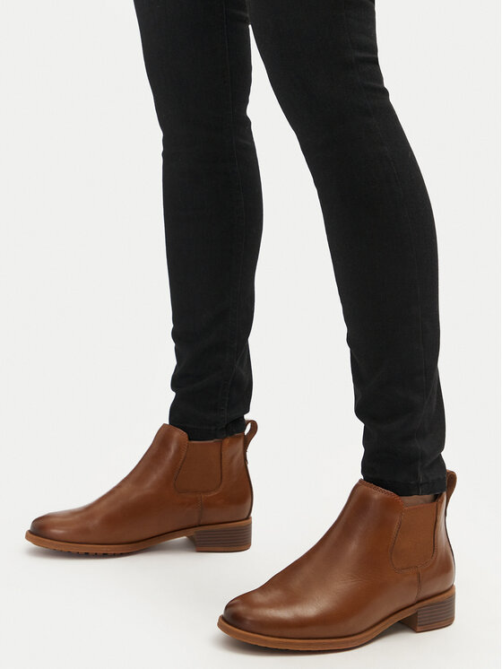 Clarks Clarks Kotníková obuv s elastickým prvkem Havisham Top 26178718 Hnědá