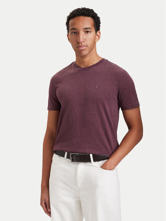 Tommy Jeans Tommy Jeans T-Shirt Jaspe DM0DM20363 Μωβ Slim Fit