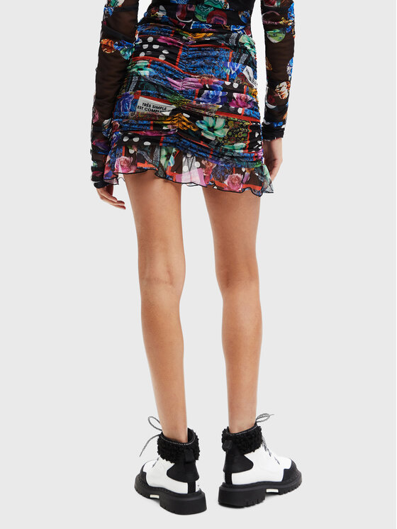 Desigual Desigual Spódnica mini MONSIEUR CHRISTIAN LACROIX Party 22WWFK04 Kolorowy Slim Fit