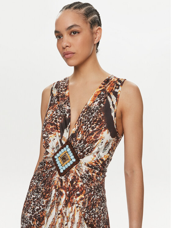 LOLA CASADEMUNT lola_casademunt Cocktail obleka LS2416091 Rjava Regular Fit