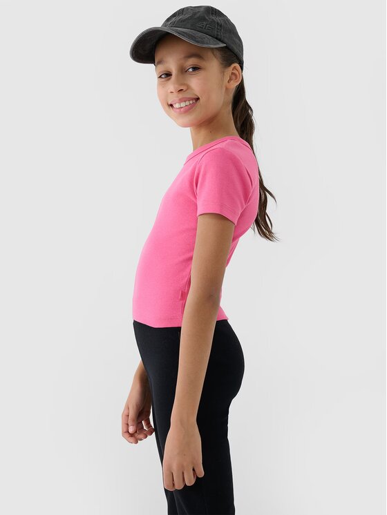 4F 4F Tričko 4FJWSS25TTSHF1852-54S Ružová Slim Fit