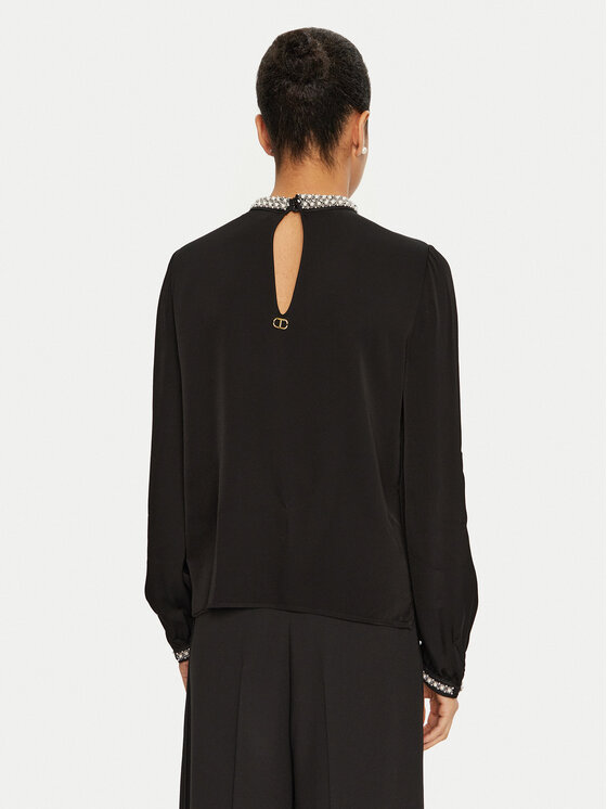 TWINSET TWINSET Μπλουζάκι 242TT2262 Μαύρο Regular Fit