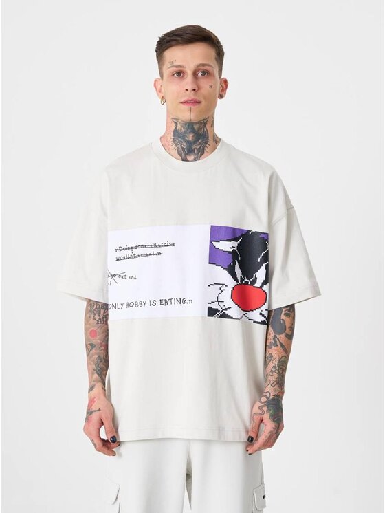 T-Shirt Machinist, Rozmiar S, Szare, Koszulka Z Krótkim Rękawem Męska Oversize Jasna Szara Machinist Sylvester XL
