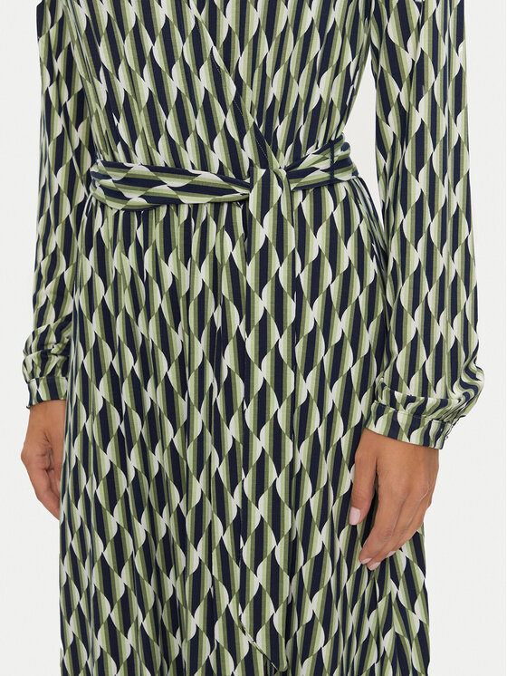 Olsen Olsen Sukienka koszulowa 13001788 Zielony Regular Fit