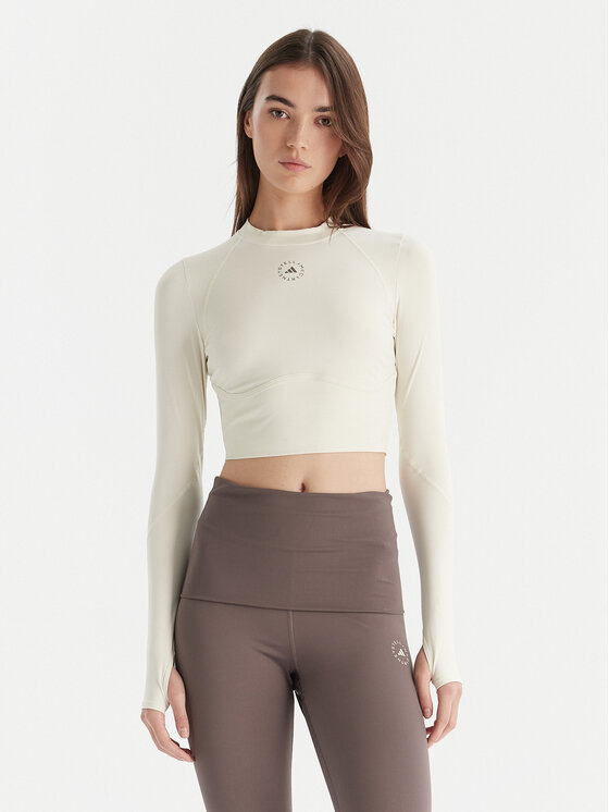 adidas by Stella McCartney adidas by Stella McCartney Techniniai marškinėliai Training JM1403 Smėlio Slim Fit