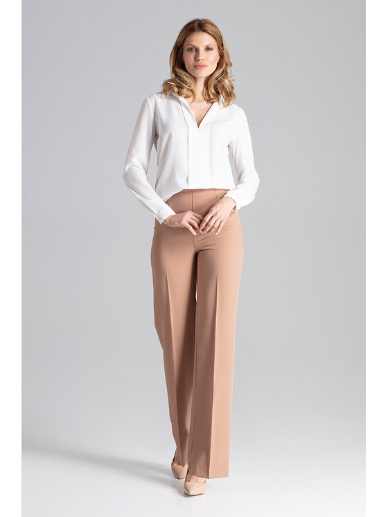 FIGL FIGLFIGL Pantaloni di tessuto M657 Marrone Regular Fit