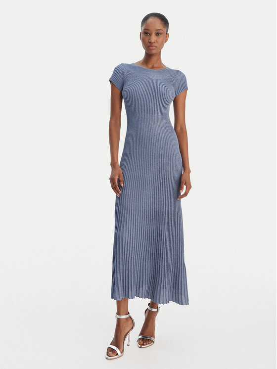 Marella Marella Rochie tricotată Draghi 2613321041 Albastru celest Regular Fit