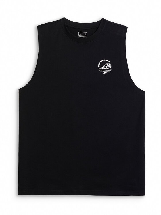 4F 4F Tank top CATCH THE WAVE Czarny Standard Fit