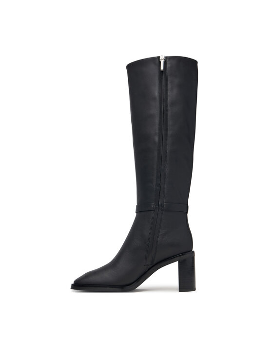 Calvin Klein Calvin Klein Zimski škornji Block Heel High Boot Lth Hdw HW0HW03178 Črna