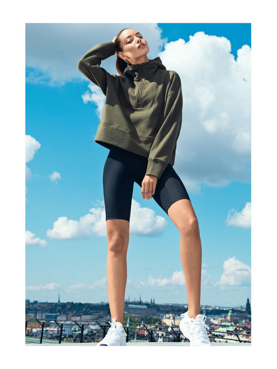 Casall Casall Szorty rowerowe High Waist Bike Tights Czarny Slim Fit