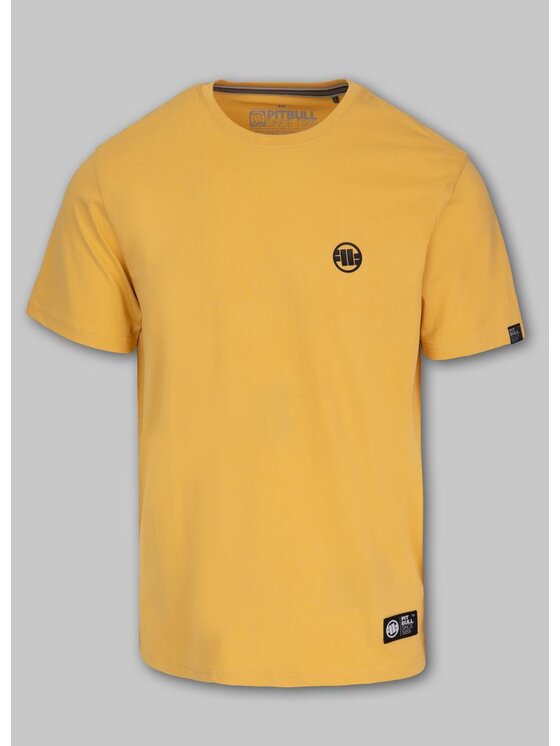 PITBULL PITBULL T-Shirt SMALL LOGO Żółty Regular Fit