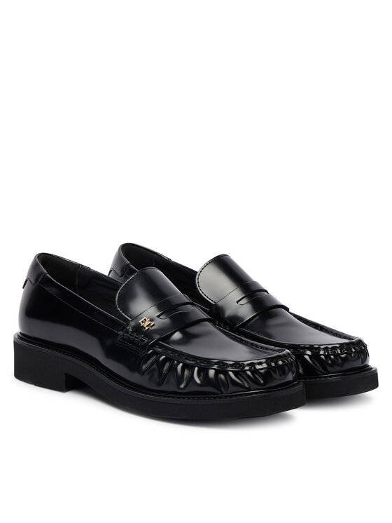 Tommy Hilfiger Tommy Hilfiger лоуфъри с дебела подметка Square Toe Abrasivato FW0FW08825 Черен