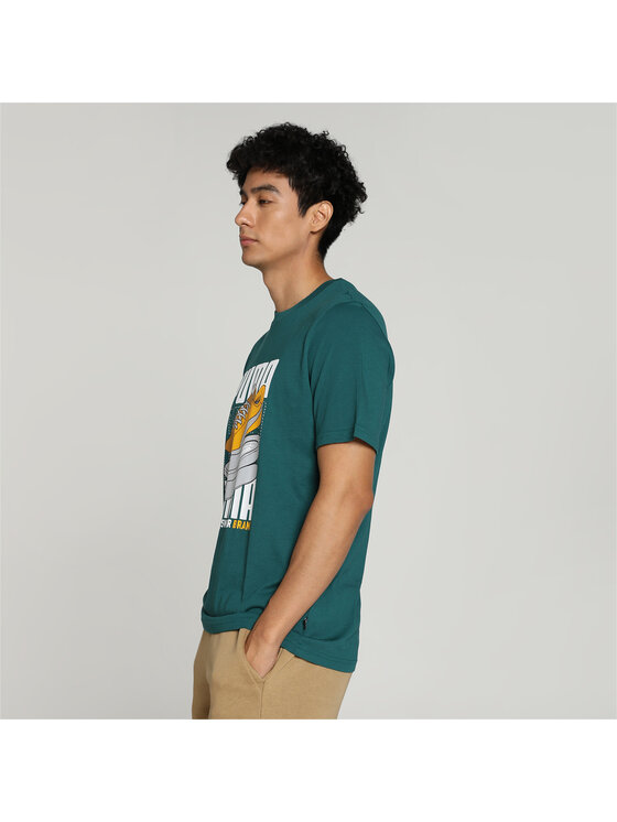 Puma Puma T-Shirt 677186 Zielony Regular Fit