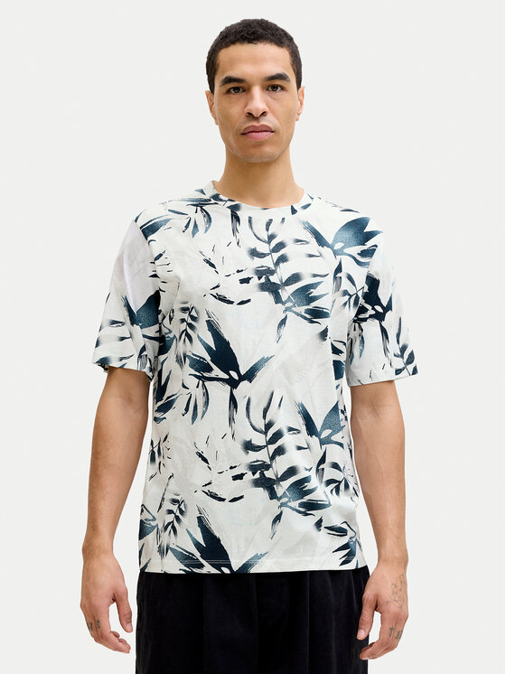 Jack & Jones Tricou Honolulu 12288089 Alb Regular Fit