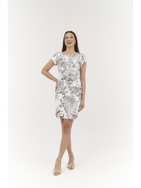Ciepielewska Ciepielewska Sukienka MIRANDA Biały Flattering Fit
