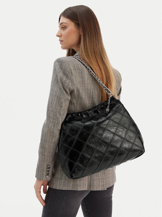 Tory Burch Tory Burch Rankinė Fleming Soft Distressed Hobo Bag 165170 Juoda