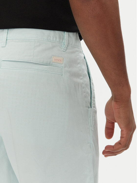 BOSS BOSS Bavlnené šortky Chino-Slim-Shorts 50536723 Modrá Regular Fit