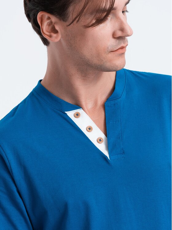 Ombre Ombre Longsleeve OM-LSCL-0107 Niebieski Fitting Fit