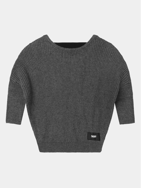 DKNY DKNY Džemper D35T11 S Siva Regular Fit
