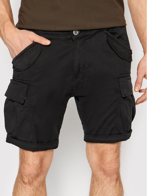 Alpha Industries Alpha Industries Bavlnené šortky Airman 116211 Čierna Regular Fit