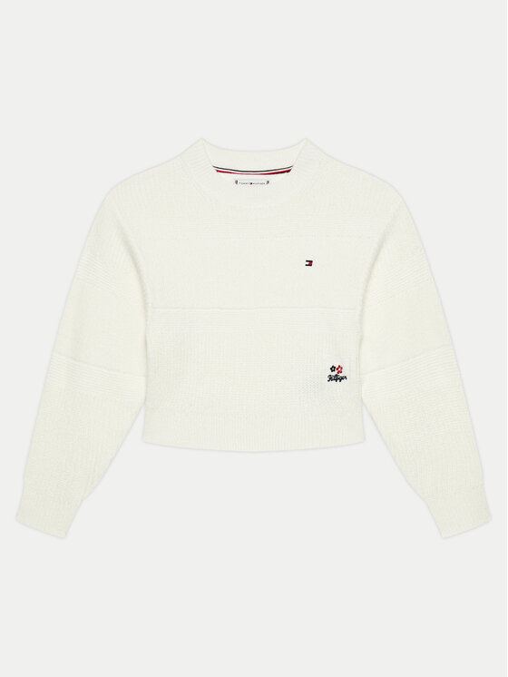 Tommy Hilfiger Sveter KG0KG08078 Écru Regular Fit