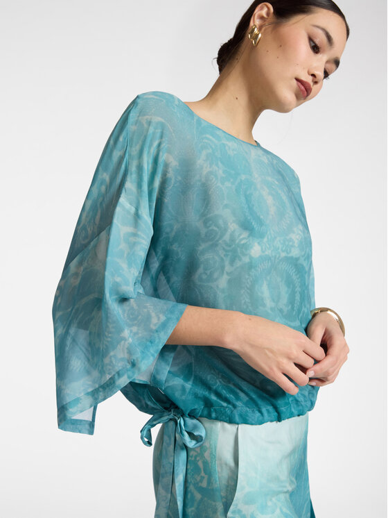 Elena Mirò Elena Mirò Bluzka 2220E200342N001 Turkusowy Regular Fit