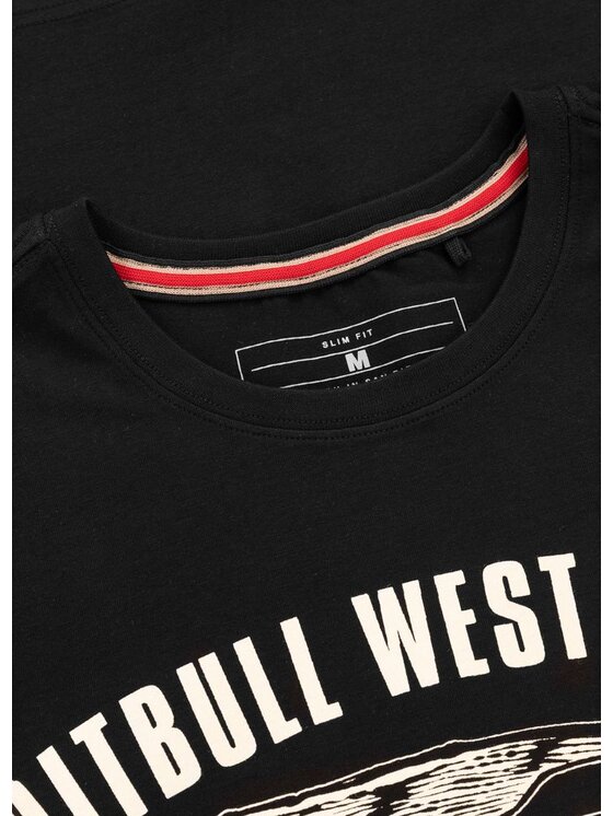 PITBULL PITBULL T-Shirt Koszulka męska Slim Fit OLDSCHOOL RAZOR XL Czarny Regular Fit