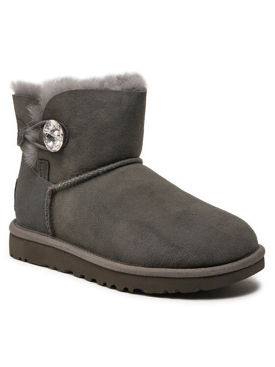 Ugg Ugg Stivali da neve W Mini Bailey Button Bling 1016554 Grigio