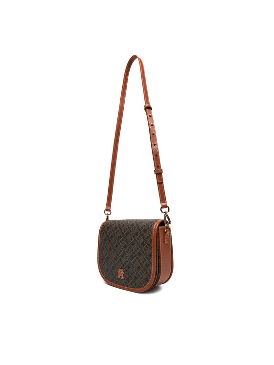Tommy Hilfiger Tommy Hilfiger Táska Th Monoplay Leather Saddle Bag AW0AW17414 Fekete