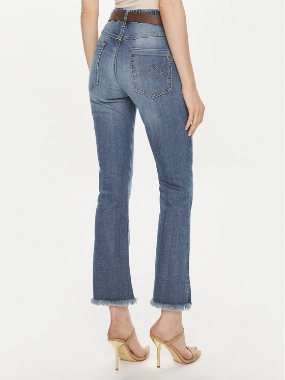 Please Please Jeans hlače P2XSBQ2W7N Mornarsko modra Straight Leg