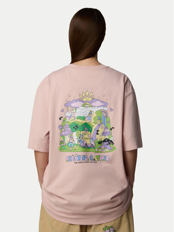 The North Face The North Face Тишърт Unisex Mountain Cleanup NF0A8C4D Розов Oversize