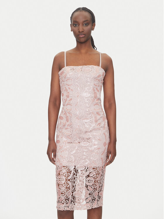 Fracomina Fracomina Rochie cocktail FQ25SD2008W708N6 Roz Slim Fit