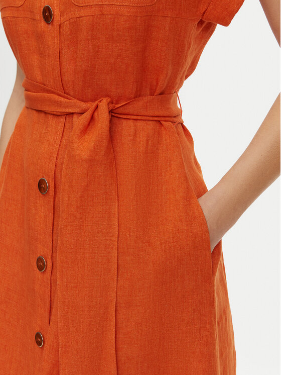 Luisa Spagnoli Luisa Spagnoli Rochie tip cămașă Parete 541978 Portocaliu Regular Fit