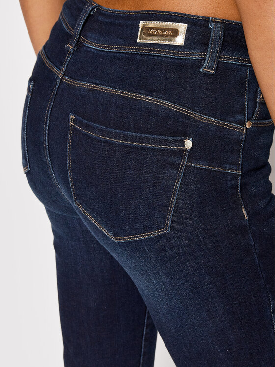 Morgan Morgan Jeans hlače 211-POM.P Mornarsko modra Slim Fit