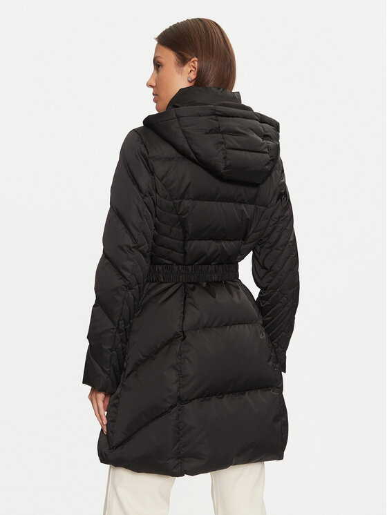 Guess Guess Пухено яке New Olga W4BL40 WEX52 Черен Regular Fit