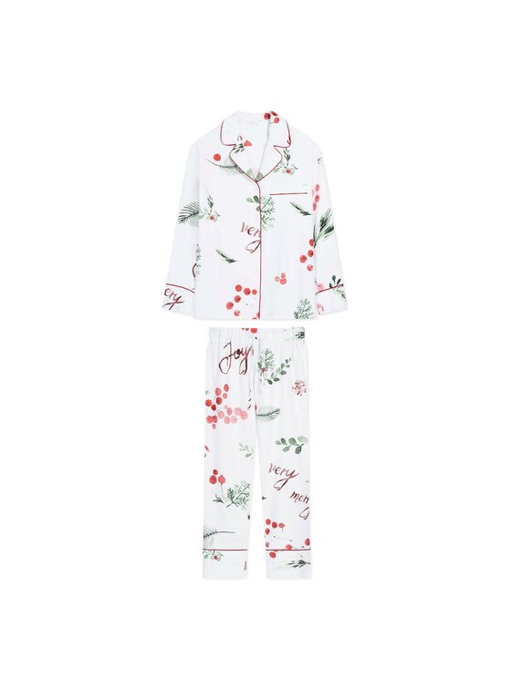 White pocket White pocket Piżama Satynowa Biały Regular Fit